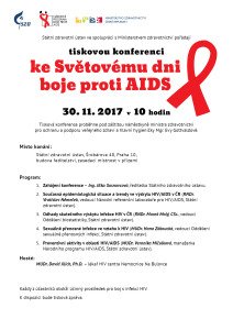 Pozvánka k tiskové konferenci ke Světovému dni boje proti AIDS